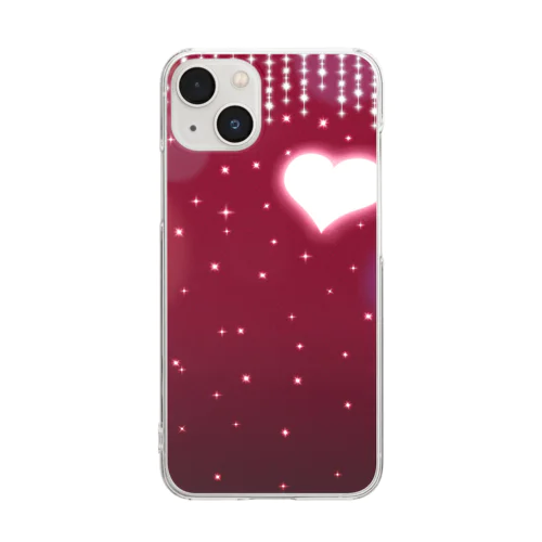 キラキラハート Clear Smartphone Case