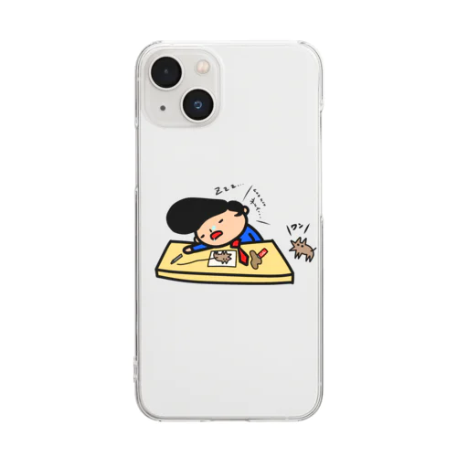 居眠る Clear Smartphone Case