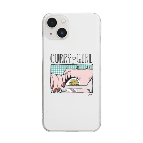 カレーガール Clear Smartphone Case