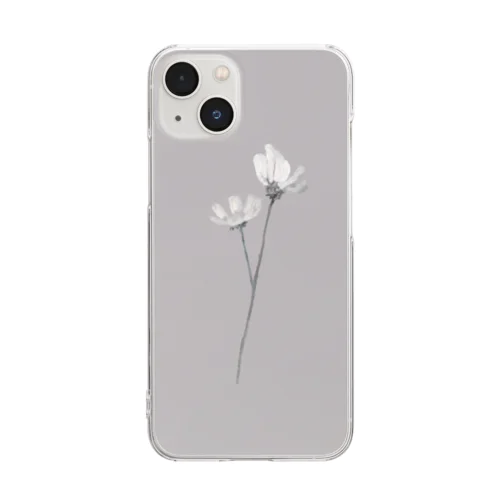 two flower ** dustypink Clear Smartphone Case