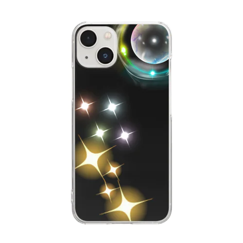 星と光の輪 Clear Smartphone Case