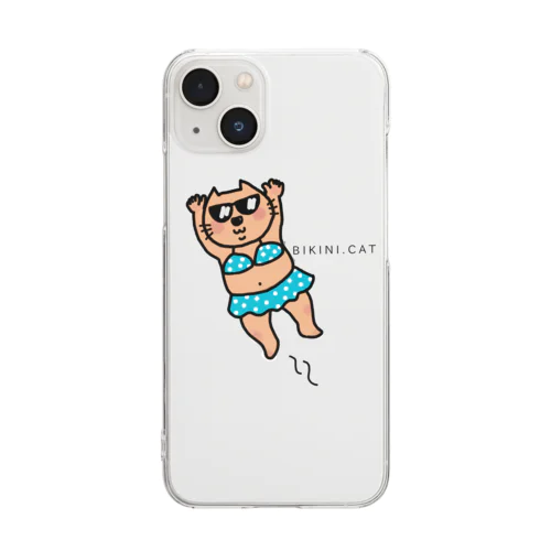 ビキニCATさん Clear Smartphone Case