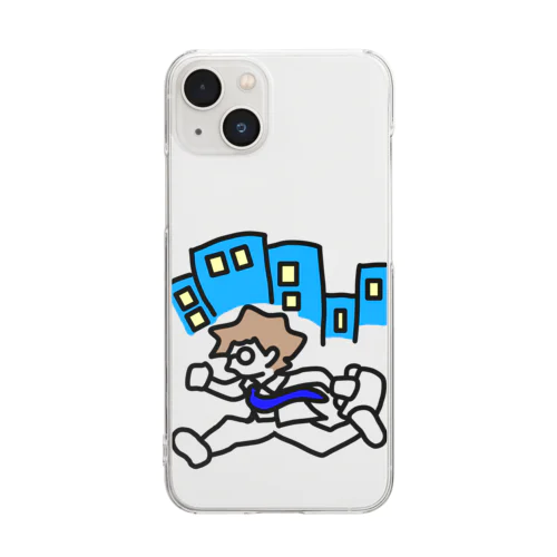 頑張る人 毎日応援 Clear Smartphone Case