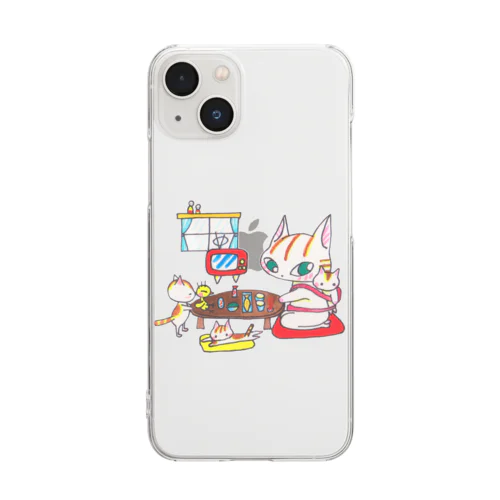 お茶の間 Clear Smartphone Case