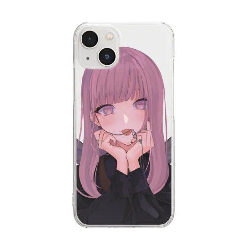 クロユリ　花言葉は「恋」「呪い」 Clear Smartphone Case