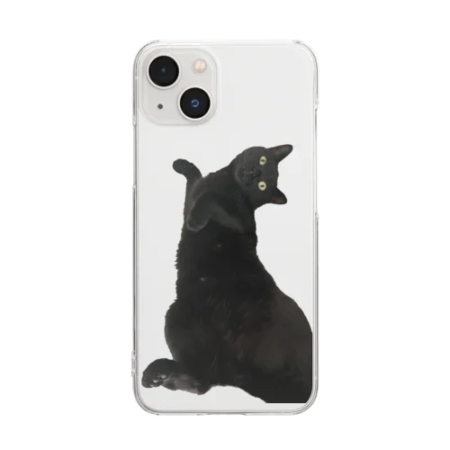 仰向けの猫 Clear Smartphone Case