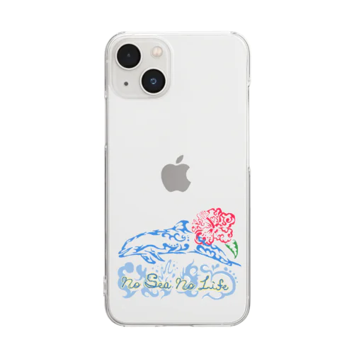 Dolphin Summer Vacation Clear Smartphone Case