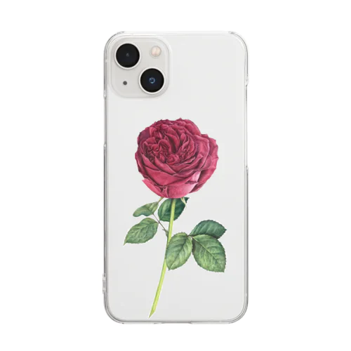 凛とした薔薇 Clear Smartphone Case