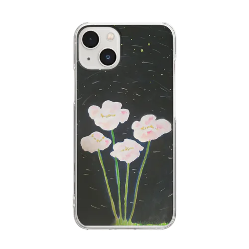 夜のお花ちゃん Clear Smartphone Case