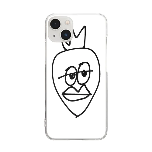 にんじんさん Clear Smartphone Case