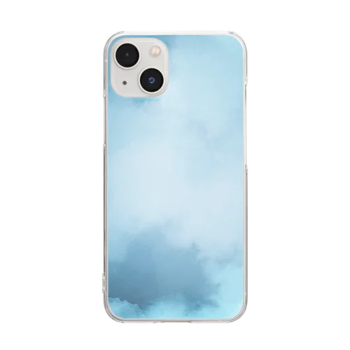 青の曇天 Clear Smartphone Case