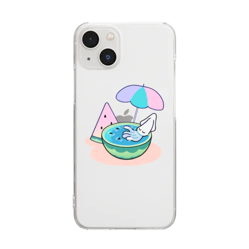 スイカプール Clear Smartphone Case