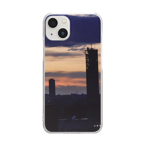 札幌の夕日 Clear Smartphone Case