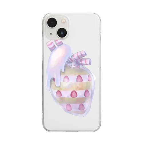 ハーツケーキ 〜ひとくちいかが〜 Clear Smartphone Case