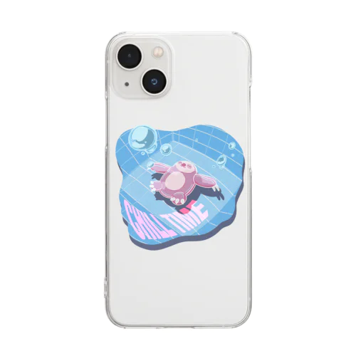 チルしてるナマケモノ Clear Smartphone Case