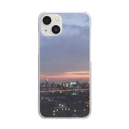 夕焼け Clear Smartphone Case