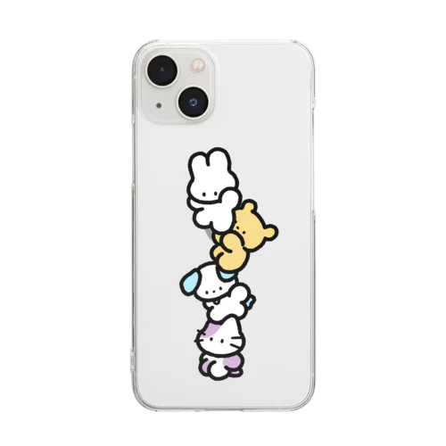 うさちゃんずタワー Clear Smartphone Case