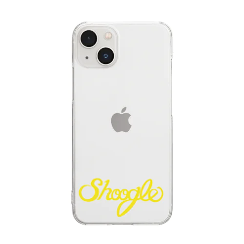 Shoogle(シューグル・週グル・週刊少年グルメ)ロゴ イエロー Clear Smartphone Case