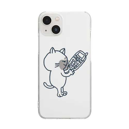 ガラケー猫 Clear Smartphone Case