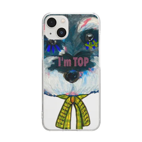 I'm TOP シュナウザー犬 Clear Smartphone Case