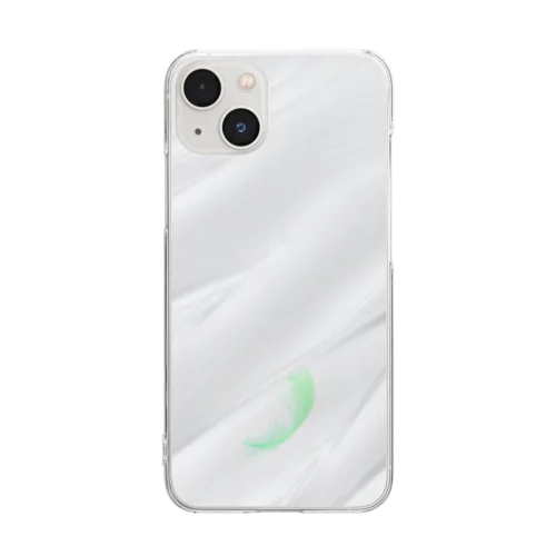 feather（green） Clear Smartphone Case