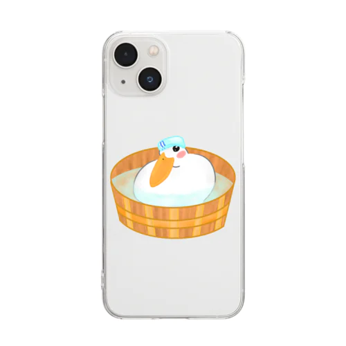 水浴びコールダックさん Clear Smartphone Case