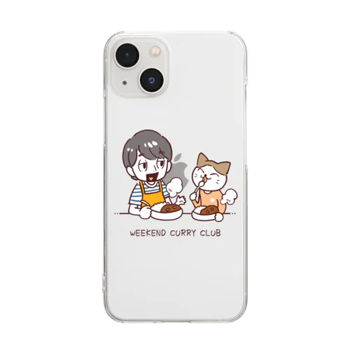 架空のカレークラブ「WEEKEND CURRY CLUB」 Clear Smartphone Case