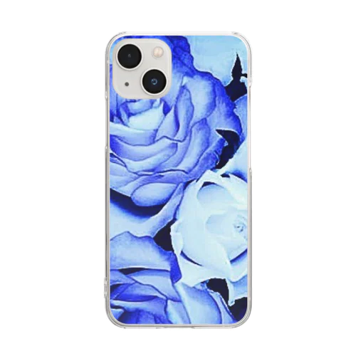 BLUE Rose Clear Smartphone Case