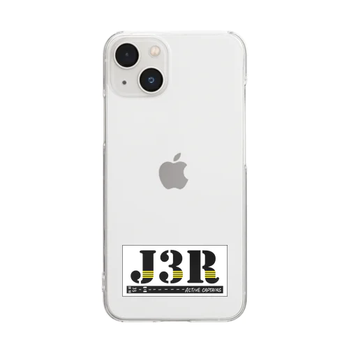 【Threefall Japan Aviation 】J3Rロゴ（TFJAバージョン:3ch手書き） Clear Smartphone Case