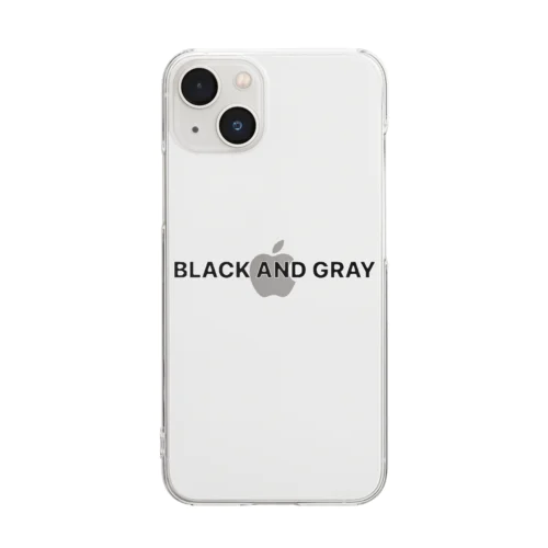 BLACK AND GRAY クリアスマホケース