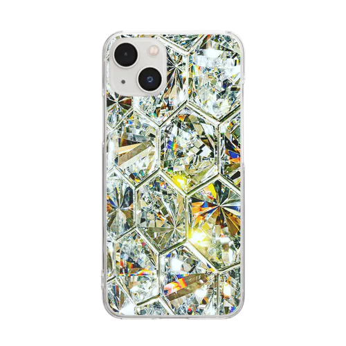 ダイヤモンド キラキラ 宝石 Clear Smartphone Case