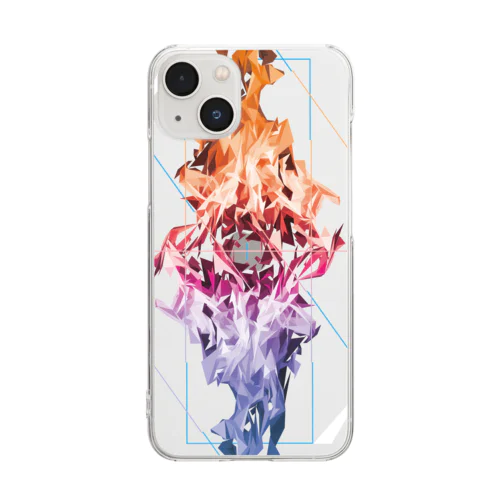 ポリゴンフレイム Clear Smartphone Case