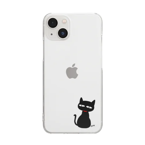 黒猫のKWU Clear Smartphone Case