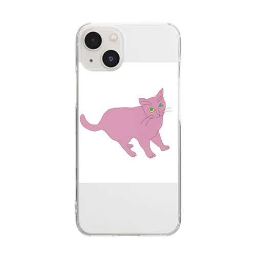 PINK CAT  Clear Smartphone Case