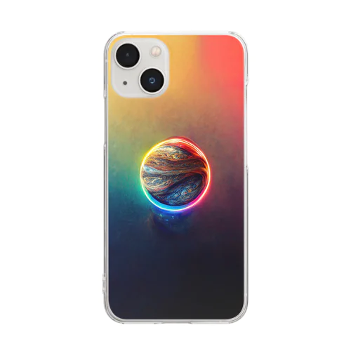 カラフルな無限の宇宙 Clear Smartphone Case