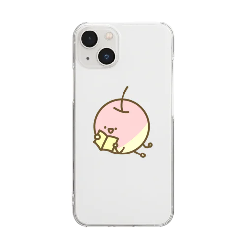 りんごさんと読書 Clear Smartphone Case