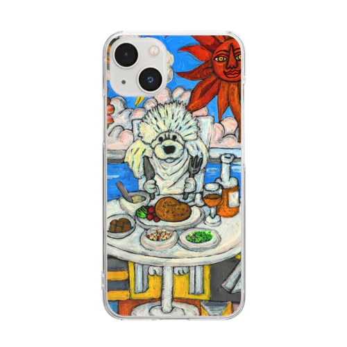 トイプードルのランチ Clear Smartphone Case