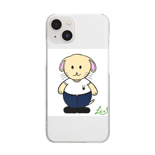 白リブTリブ Clear Smartphone Case