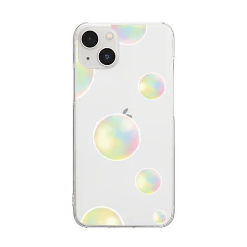 ふわふわシャボン玉 Clear Smartphone Case