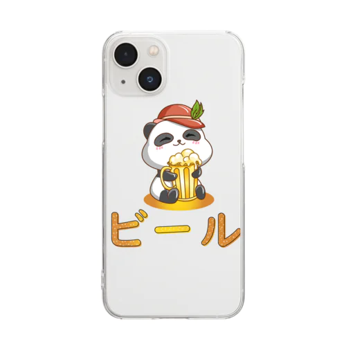  Cute Panda Drinking Beer Octoberfest Clear Smartphone Case