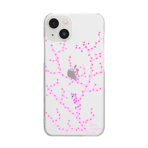 ピンクのピグミーシーホース Clear Smartphone Case