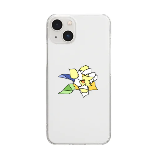 6/30 誕生花「クチナシ」 Clear Smartphone Case