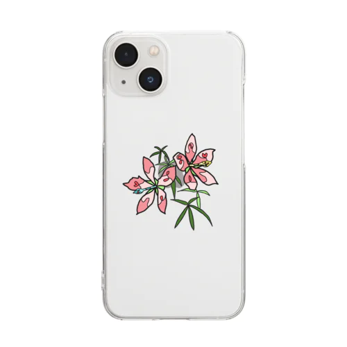 10/1 誕生花 「モミジアオイ」 Clear Smartphone Case