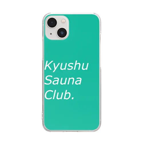 Kyushu Sauna Club  Green クリアスマホケース