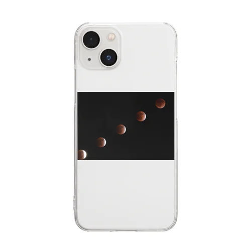 皆既月食 - Total Lunar Eclipse - Clear Smartphone Case