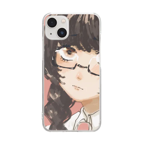 恋する三つ編み女の子 Clear Smartphone Case