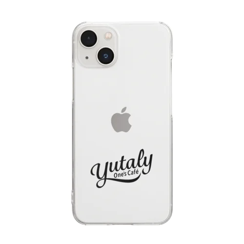 Yutaly One’s Cafe グッズ（ブラックロゴ） Clear Smartphone Case