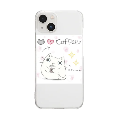 ねこ❤️coffee クリアスマホケース