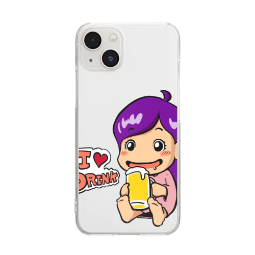 酒好きれんちゃん Clear Smartphone Case