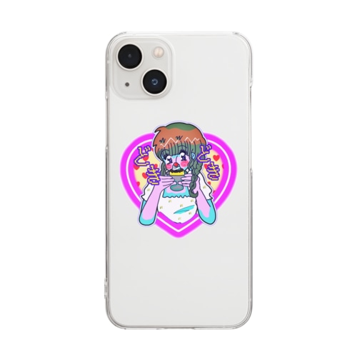 どきどき❤︎純情プリン Clear Smartphone Case